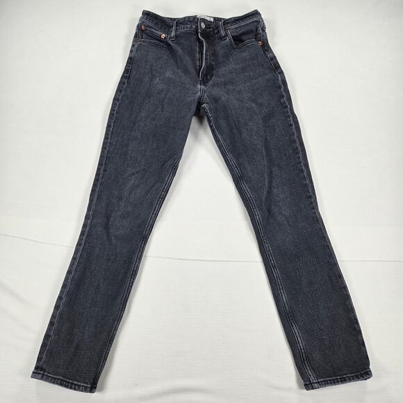 Abercrombie & Fitch High Rise The Skinny Curve Love Black Jeans Women's Size 28 - Picture 1 of 7